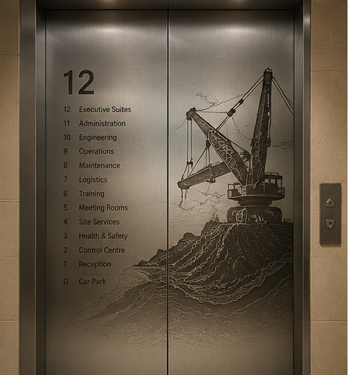 Artistic Elevator Frame
